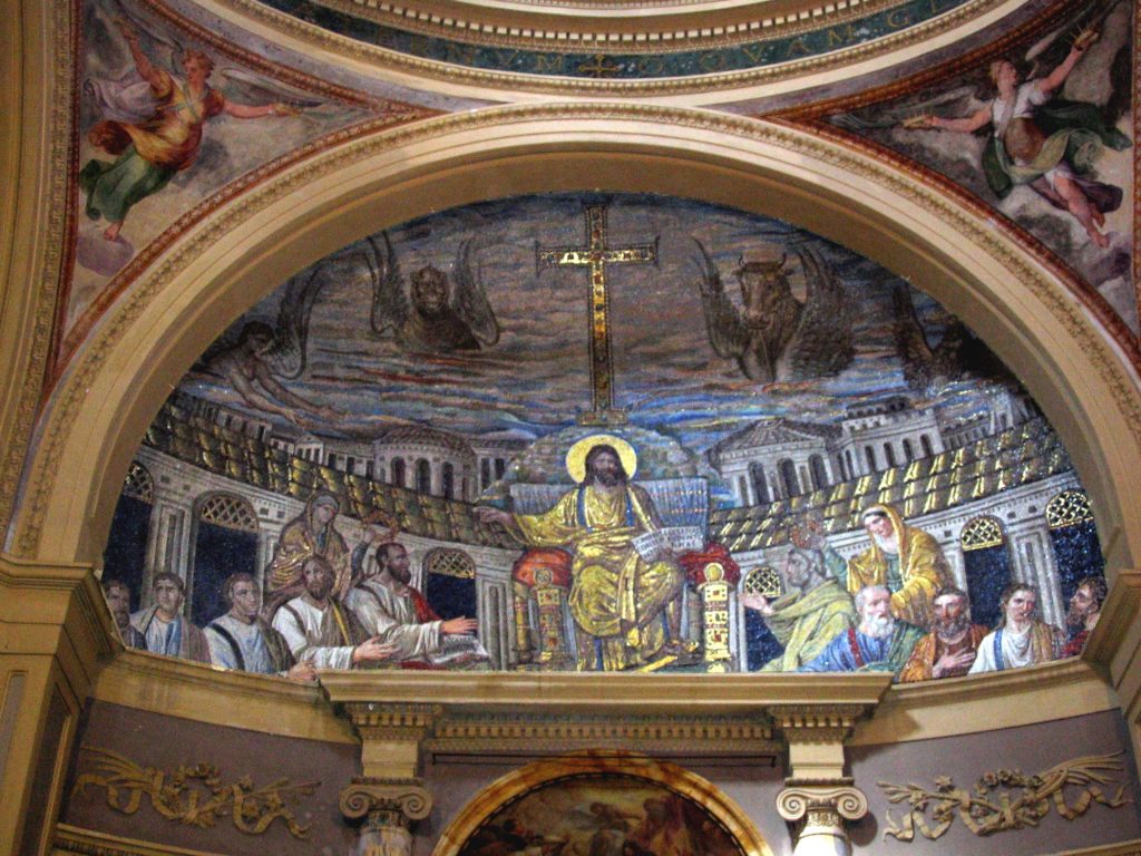 Apsis_mosaic,_Santa_Pudenziana,_Rome_photo_Sixtus_enhanced_TTaylor